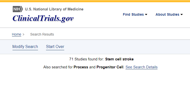 71項(xiàng)研究使用一種或另一種干細(xì)胞治療中風(fēng)患者的臨床試驗(yàn)