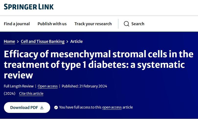 間充質(zhì)干細(xì)胞治療1型糖尿病療效的系統(tǒng)評價(jià)