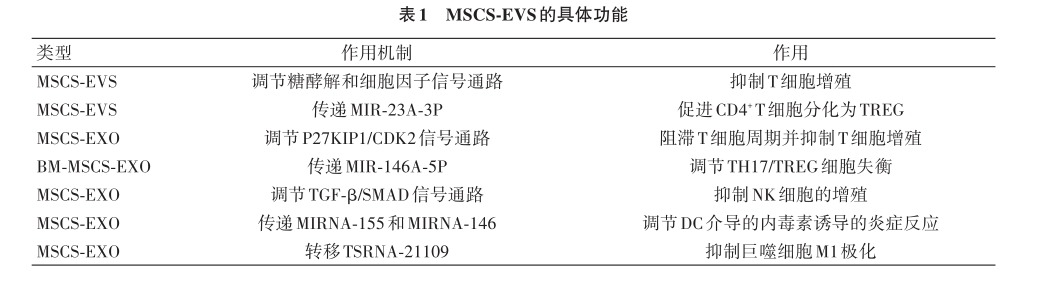 表 1 MSCS?EVS 的具體功能