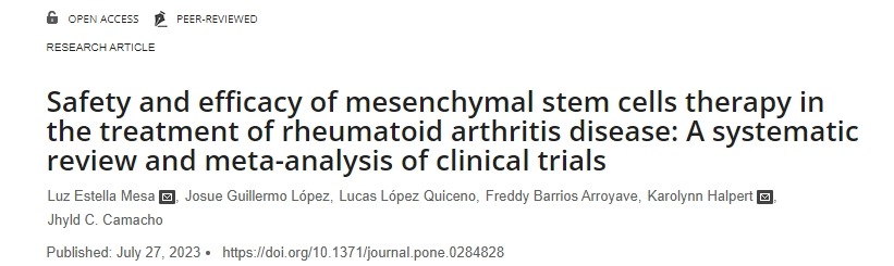 間充質干細胞治療類風濕關節(jié)炎疾病的安全性和有效性：臨床試驗的系統(tǒng)評價和薈萃分析