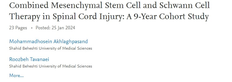 間充質干細胞和雪旺細胞聯(lián)合治療脊髓損傷：一項為期9年的隊列研