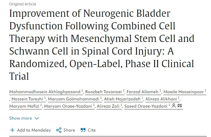 間充質(zhì)干細(xì)胞和雪旺細(xì)胞聯(lián)合治療脊髓損傷后神經(jīng)源性膀胱功能障礙的改善：一項隨機、開放標(biāo)簽、 II 期臨床試驗