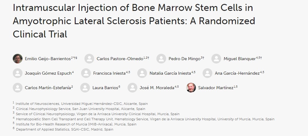 肌萎縮側(cè)索硬化癥患者肌肉注射骨髓干細(xì)胞：一項(xiàng)隨機(jī)臨床試驗(yàn)
